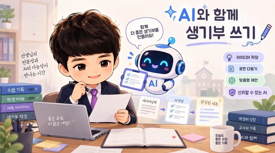 AI와 함께 생기부 쓰기 강의안 표지