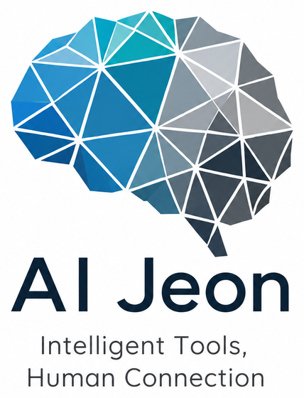 AI Jeon 로고 · Intelligent Tools, Human Connection